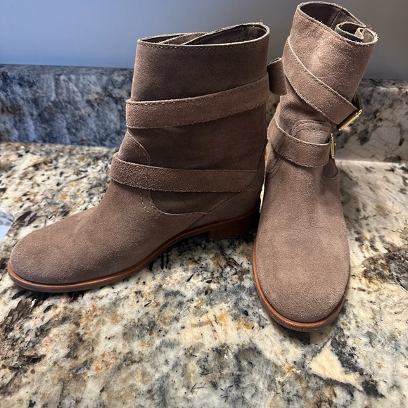 Kate Spade Taupe Suede Ankle Boots - Picture 2 of 9